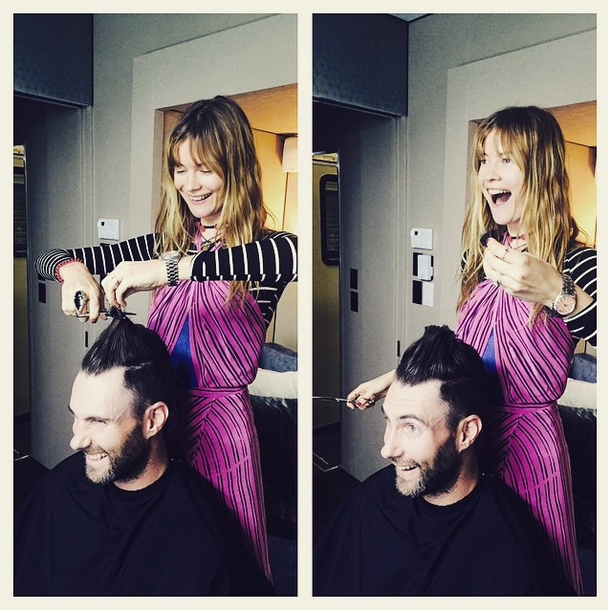 魔力红主唱亚当李维新发型由超模爱妻亲自操刀