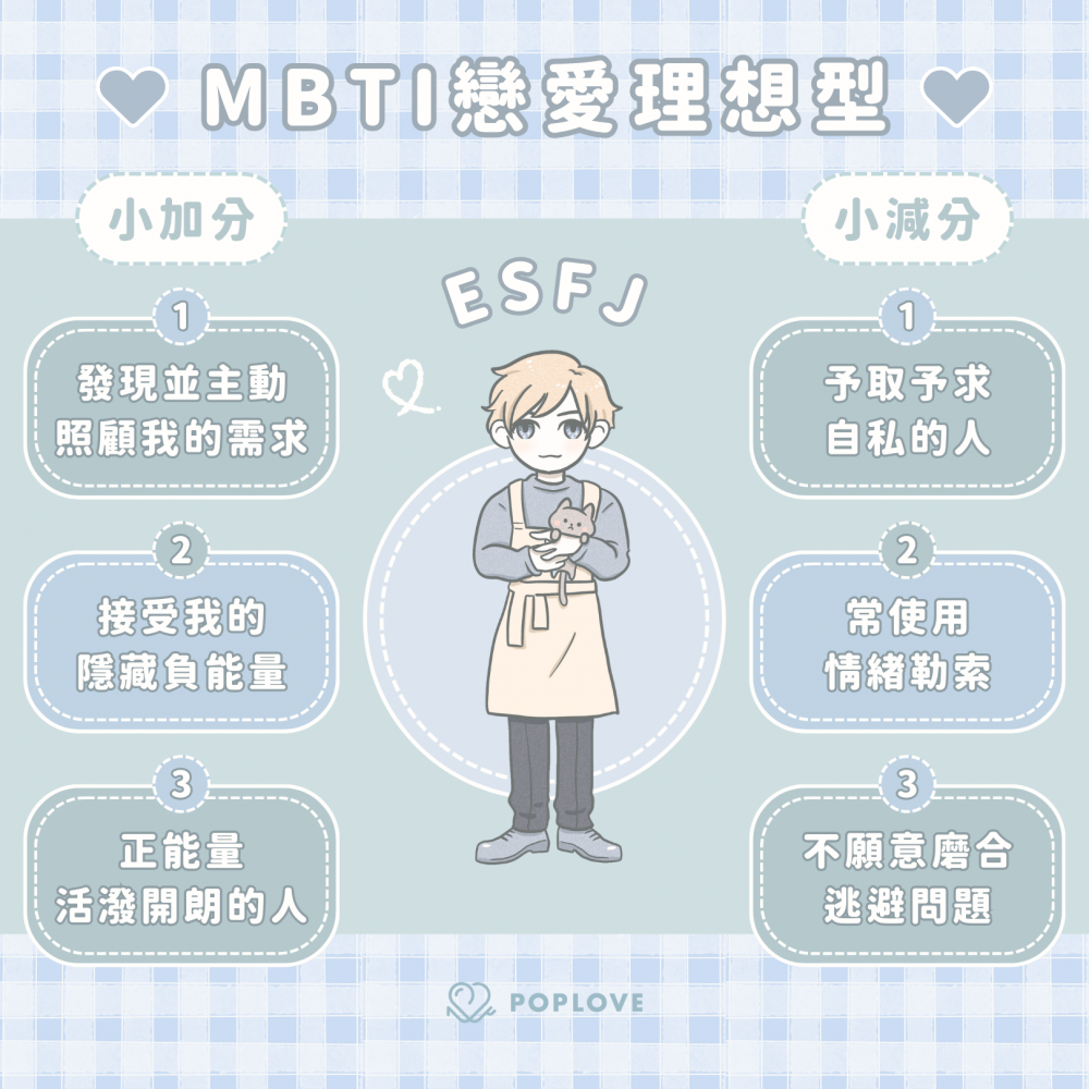 MBTI理想型-16型人格愛情-ESFJ戀愛