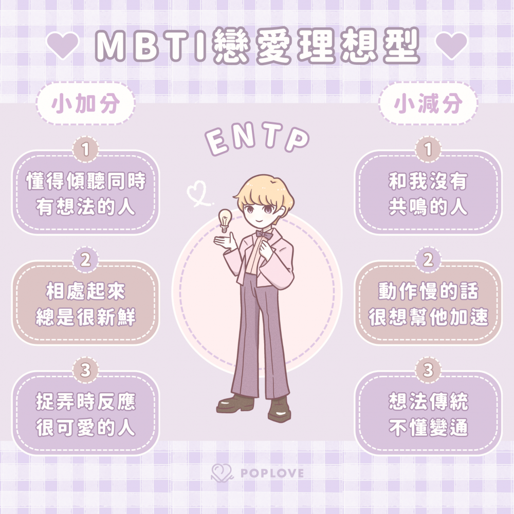 MBTI理想型-16型人格愛情-ENTP戀愛